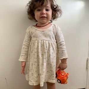 Organic cotton cream colored dress from Quincy Mae